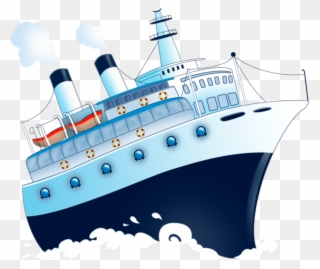 Cartoon Cruise Ship - Navio Png Clipart