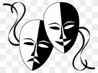 Masks Free Download Clip Art Carwad Net - Black And White Theater Masks - Png Download