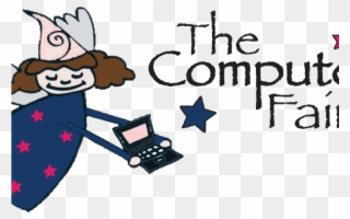 The Computer Fairy Makes Ladies' Home Computer Questions - Wall Decal Clipart