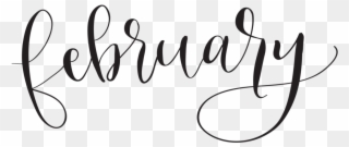 Fonts Haven Calligraphy Months Printablehaven - February Calligraphy Png Clipart