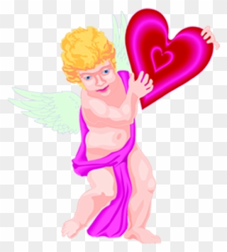 Anjos Clipart Images, Royalty Free Images, Cupid, Close - Angel Carrying Heart - Png Download