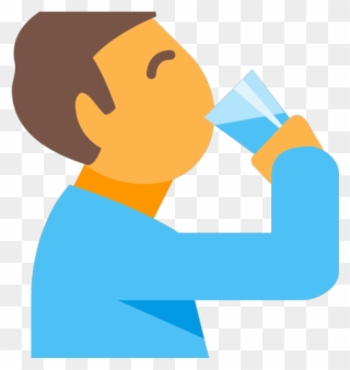 Blue Water Clipart Water Drink - Drinking Water Icon Png Transparent Png