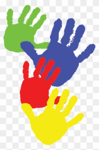 Paint Handprints Kids Clipart Paint Child Clip Art - Paint Hand Prints Transparent - Png Download