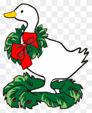 Christmas Goose Clipart - Geese A Laying Clip Art - Png Download