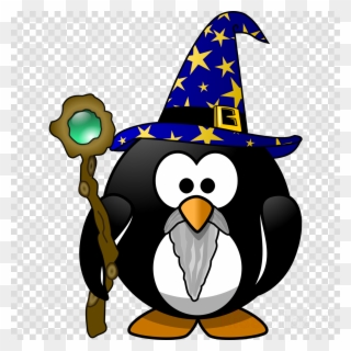 Wizard Penguin Clipart Penguin Magician Clip Art - Wizard Penguin - Png Download