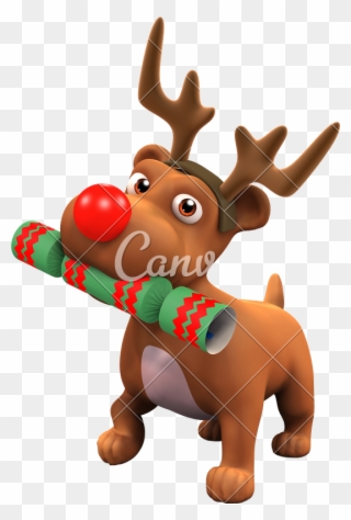 Reindeer Antlers Png Clip Free Download - Dog Reindeer Cartoon Transparent Png