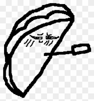 Taco - Line Art Clipart