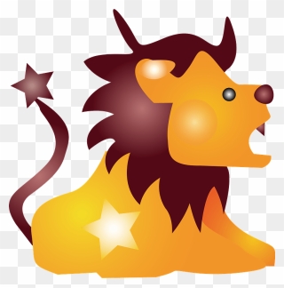 Lion Cartoon Clip Art - Lion Vierge Signe Astrologique - Png Download
