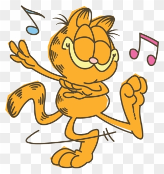 Garfield Line Messaging Sticker - Garfield Happy Clipart