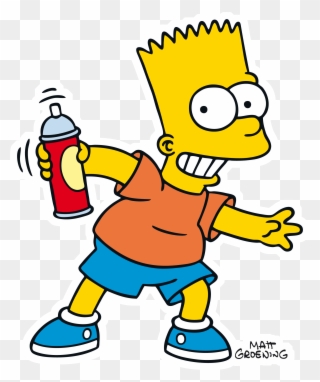Image Result For Animated Gif Maggie Simpson Bart Simpson - Bart Simpson Spray Paint Clipart