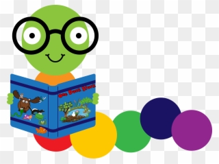 Bookworm Cover - Early Literacy Clipart
