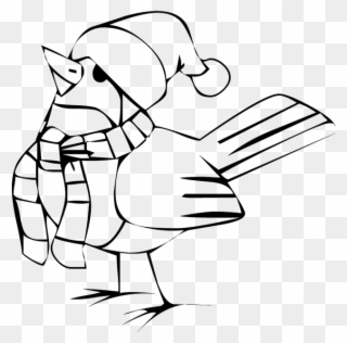 Christmas Coloring Pages - Christmas Bird Coloring Pages Clipart