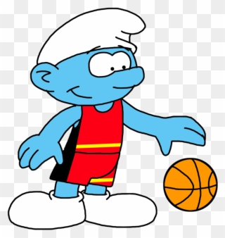 Smurf Playing Basketball At 2016 Olympic Games By Marcospower1996 - The Smurfs Clipart