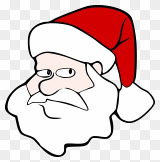 Father Christmas Pictures To Colour 23, Buy Clip Art - Cartoon Santa Face Png Transparent Png