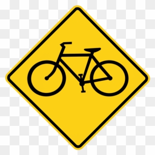 Bikesignyellow - Bicycle Sign Clipart