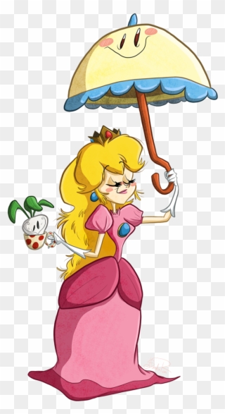 Princess Peach Umbrella Clipart