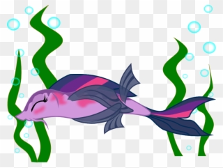 Skrysal, Blushing, Bubble, Covering, Eyes Closed - Twilight Sparkle Fish Clipart