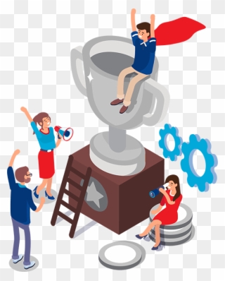 Trophy Cartoon - Recognition Clipart