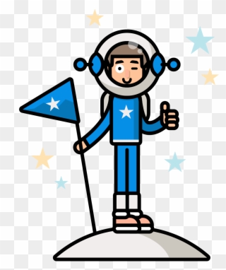 Guy Standing In Moon@2x - Twitter Clipart