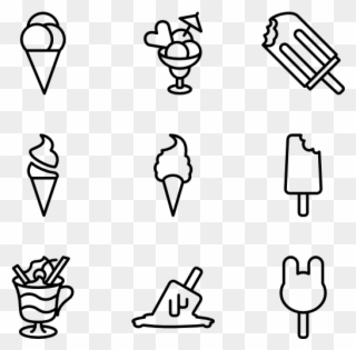 Ice Cream Icons Royalty Free Cliparts, Vectors, And - Ice Cream Design Png Transparent Png