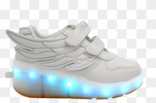 Galaxy Led Shoes Light Up Usb Charging Rolling Wings - Galaxy Shoes Kids Low Top Wing Roller (white) Clipart