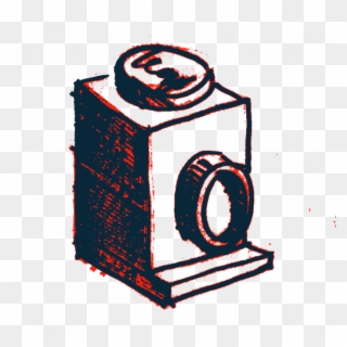 Drawing Of A 1 X 1 Lego Brick With Headlight Stud Clipart