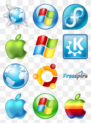 An Operating System Is Software That Manages Computer - Operating System Logo Icons Clipart