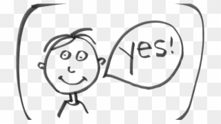 Saying Yes Can Change Your Life - Cartoon Clipart