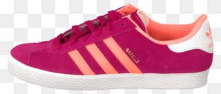 Buy Adidas Originals Gazelle 2 Jr Pink/ftwr White Pink - Shoe Clipart