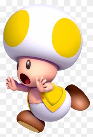 Nintendo Clipart Toad Mario - Super Mario Yellow Toad - Png Download