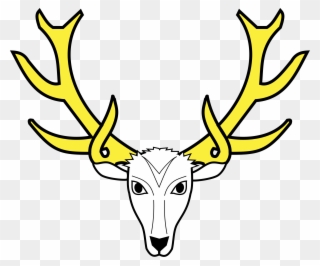 Open - Stag Head Coat Of Arms Clipart