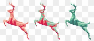 Polygon Art Deer Clipart