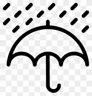 Rain Rainfall Umbrella Weather Comments - Umbrella Rain Icon Png Clipart