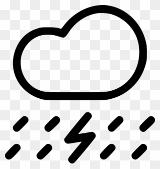 Lightning Cloud Thunder Cloudy Rainfall Rain Comments - Rainfall Icon Clipart