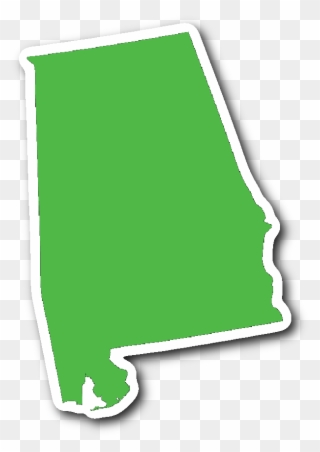 Alabama State Shape Sticker Lime Green Clipart
