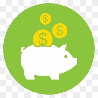 Heat Pumps Save Money On Energy - Piggy Bank Png Circle Clipart