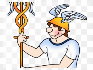 Goddess Clipart Greek Myth - Mercury Roman God Cartoon - Png Download