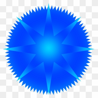 Blue Star With Rays - Briggs World Formula Flywheel Clipart