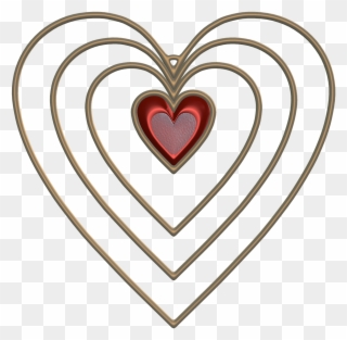Heart Gold Love Valentine's Day Png Image - Valentine's Day Clipart