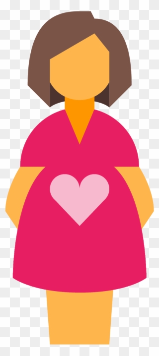 The Icon "pregnant" Is A Stick Figure Of A Female With - Standing Woman Icon Clipart