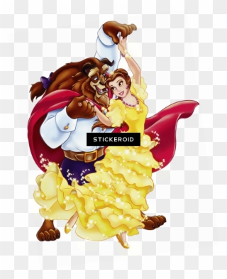 Belle Dancing With The Beast - Gambar Beauty And The Beast Png Clipart