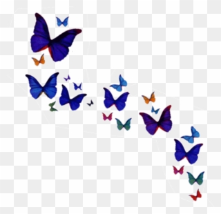 Scrapbooking Ou Blog - Envolée Papillon Multicolore Clipart