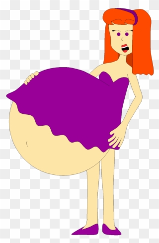 Daphne Feels Her Pregnant Belly By Angry-signs - Female Scooby Doo Clipart