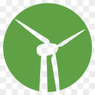 Wind Turbine Icon On Green Background - Wind Turbine Clipart