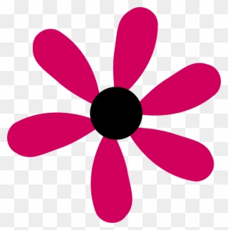 Pink Flower 6 Petals Svg Clip Arts 588 X 596 Px - Png Download