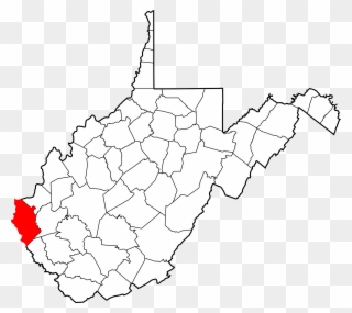 Map Of West Virginia Highlighting Wayne County - Wayne County West Virginia Clipart