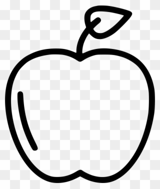 Sketch Svg Black White Fruit Png Royalty Free Library - Apple Clipart