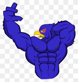 Falco Flexing - Muscle Wolf Clipart