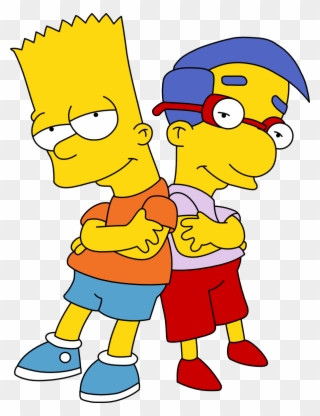 Cool Dude Pals By Mighty355-d76l7r9 - Bart Simpson And Friend Clipart