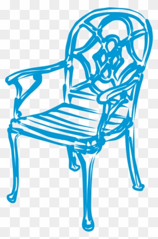 Slim - Blue Chair Clip Art - Png Download